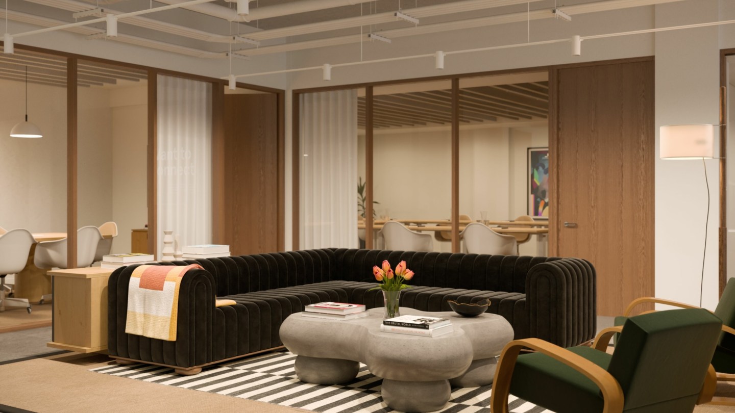 Sofas in the lounge area