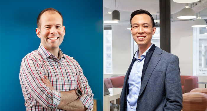Francis Moran (left) and Rich Liu, TripActions' finance team. Photographs by Helynn Ospina