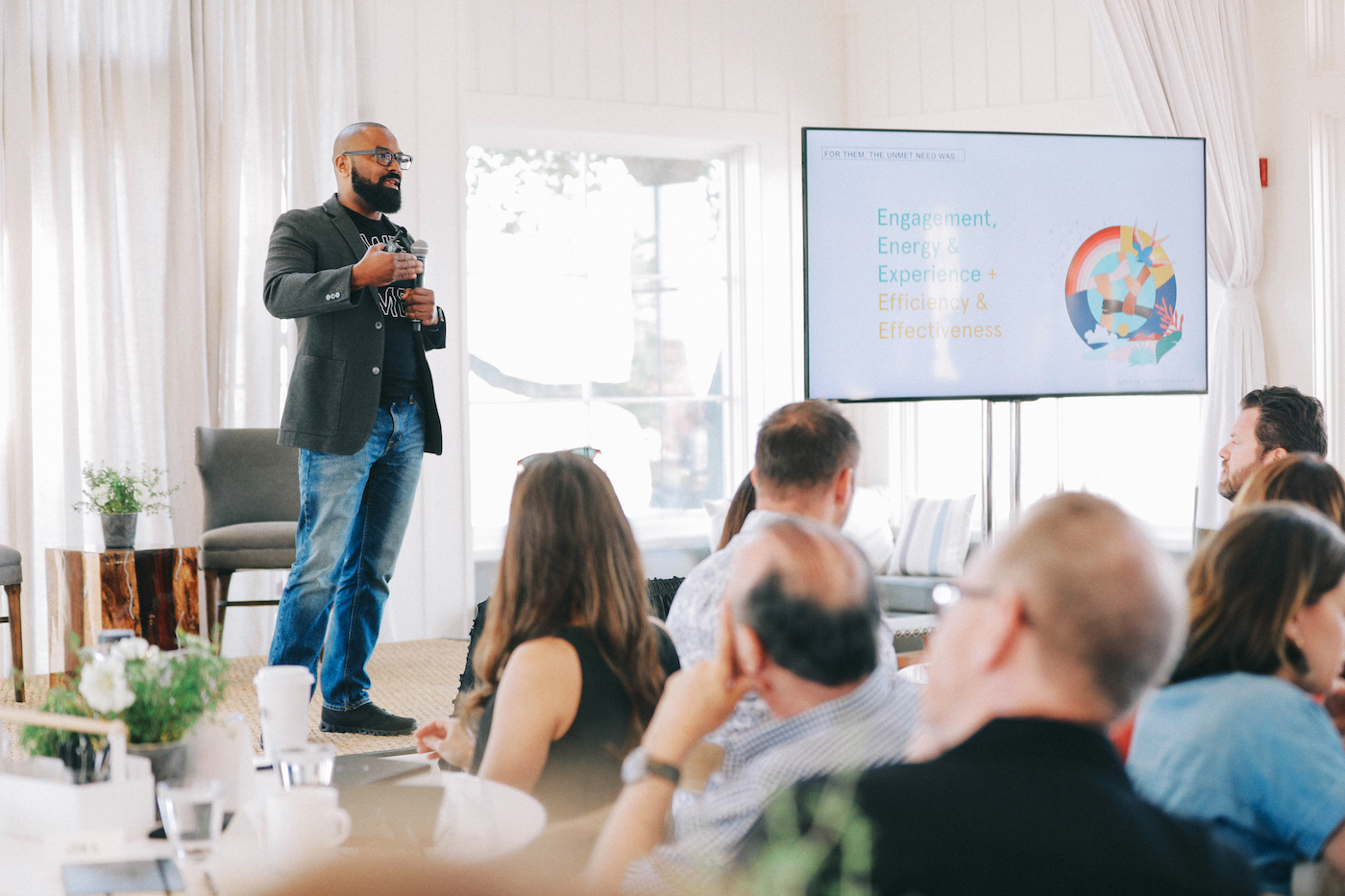 Craig Robinson, global head of Powered by We at WeWork, speaks at Humanize San Francisco. Photo by 20 | 20 Studios
