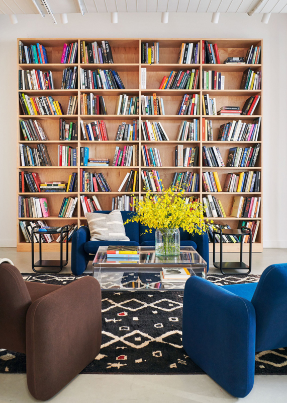 pastel bookshelf