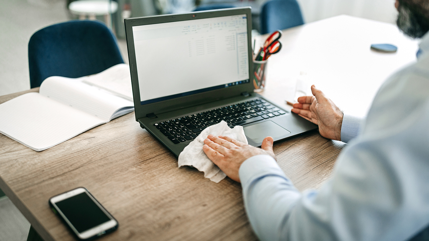 How to clean office furniture with a water free solvent 