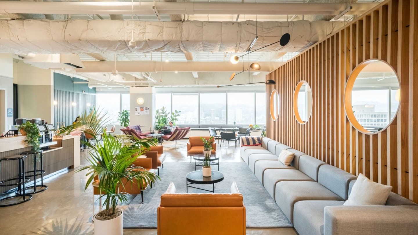 interiors of WeWork Constellation Place in Century City