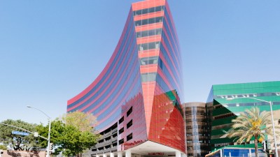 exterior view of WeWork Pacific Design Center, Red Building