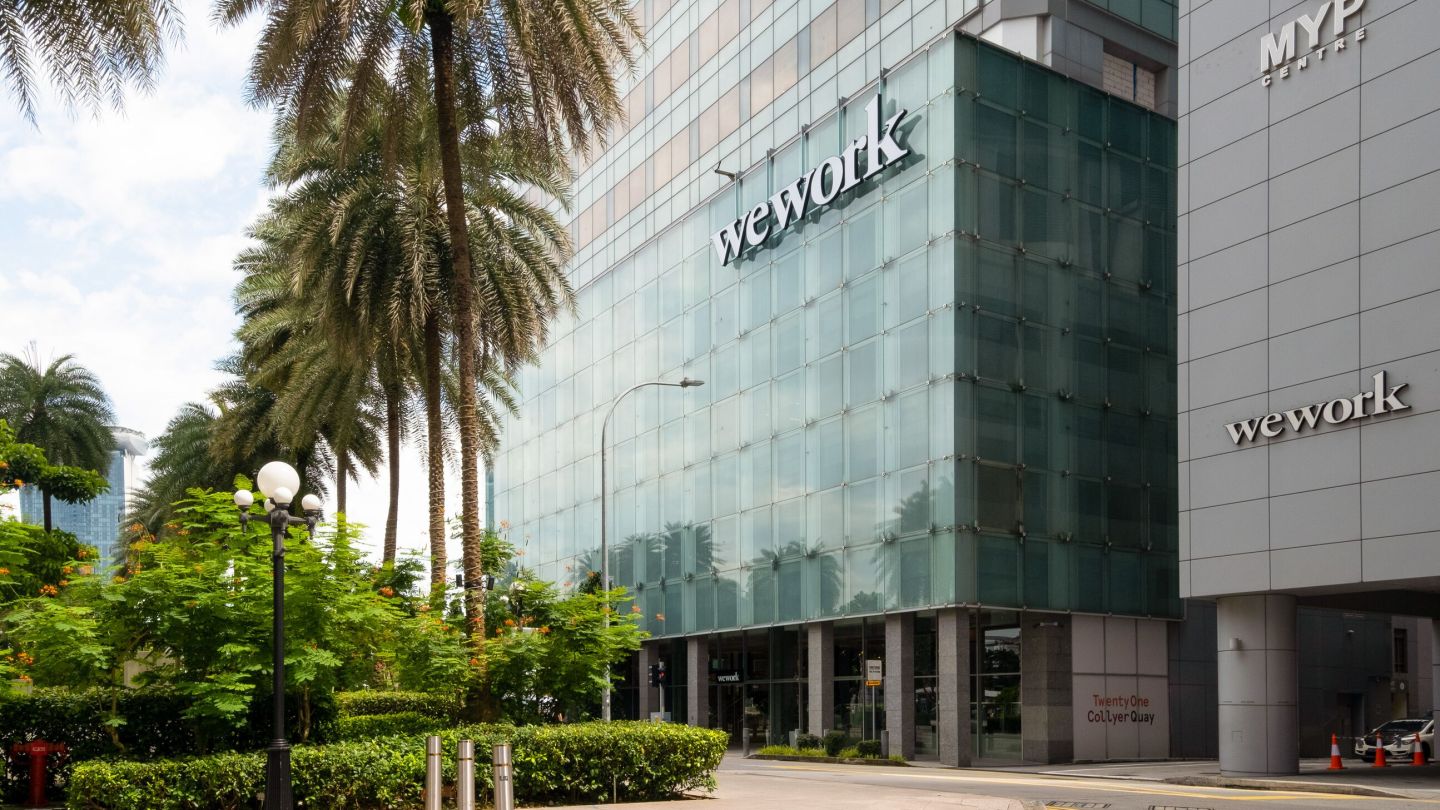 A WeWork building seen from outside. 