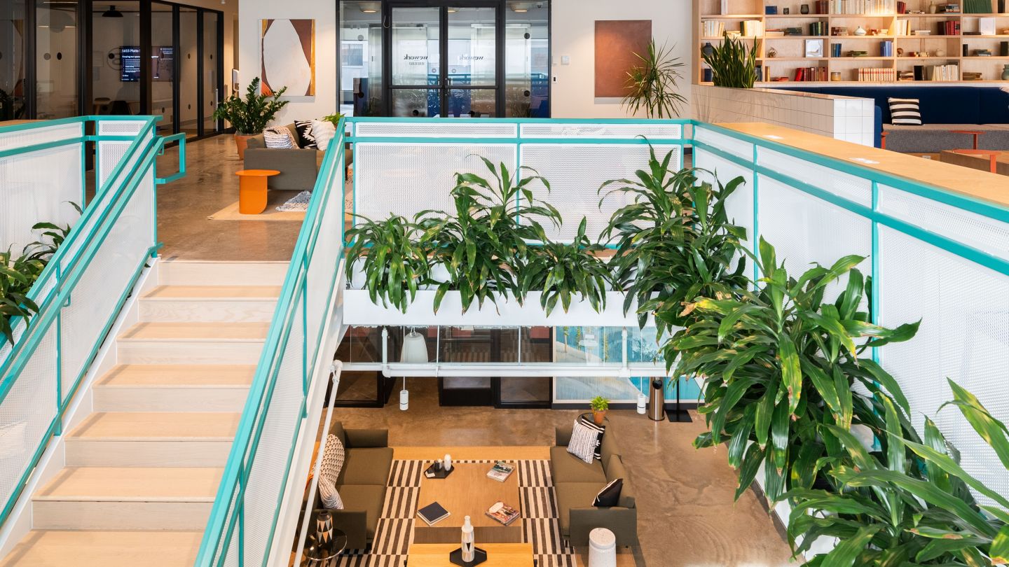 interior of WeWork The Circa Building in Lower Highlands, Denver