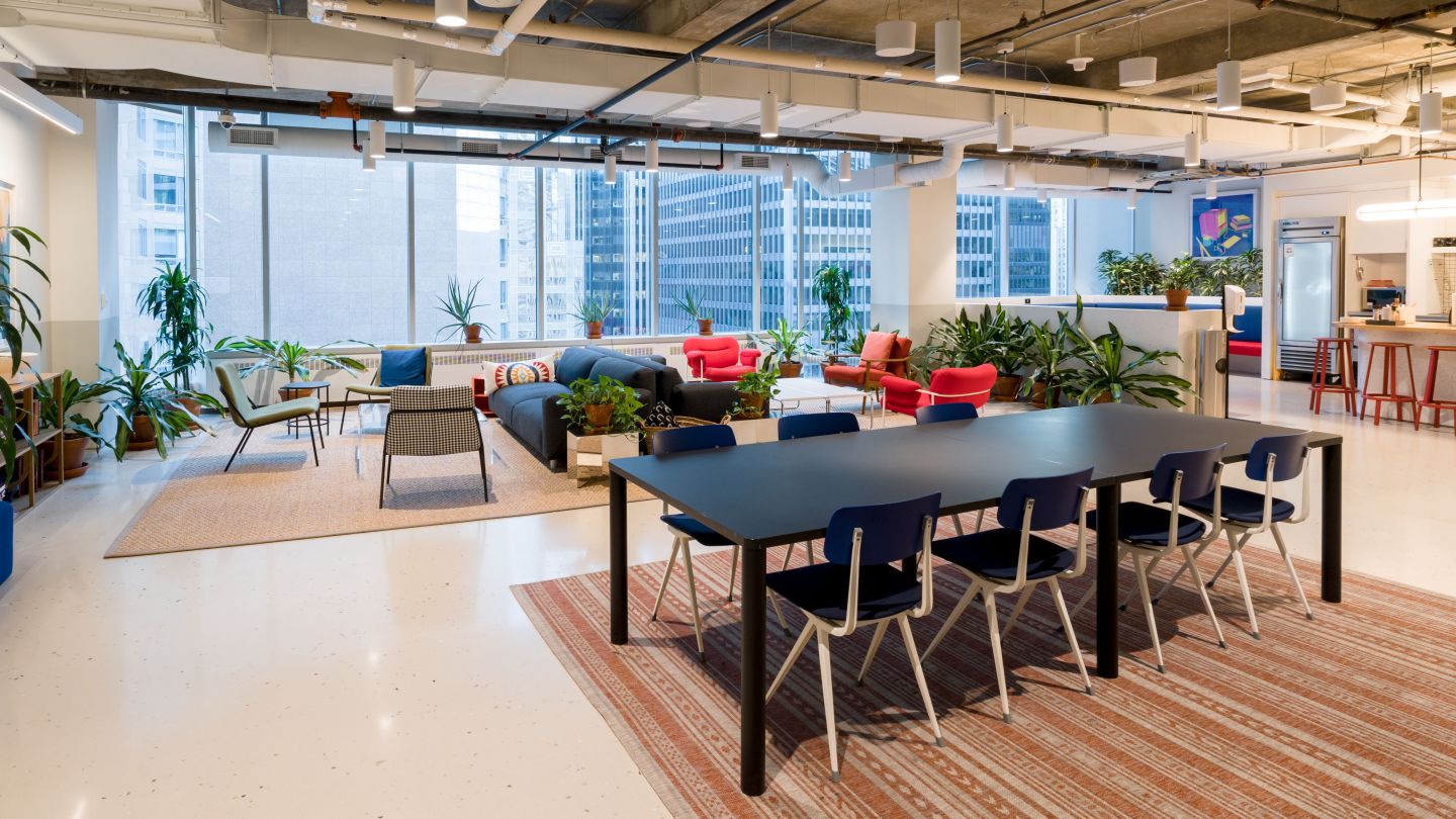 interior of WeWork 1 University Ave Toronto