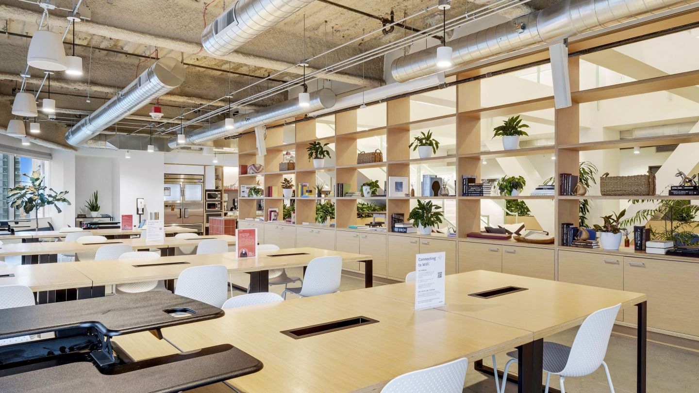 shared desks at WeWork 1201 3rd Avenue, Seattle