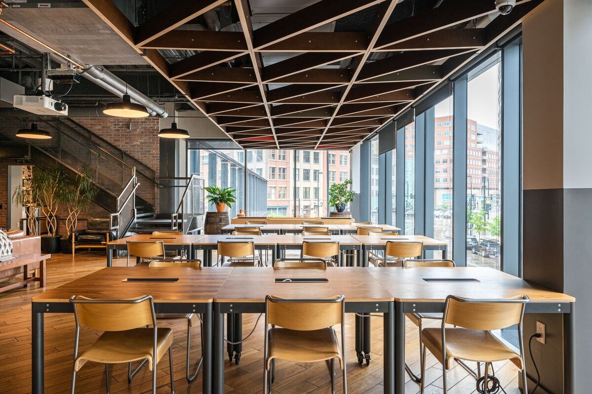 interior of WeWork Triangle Building, Denver