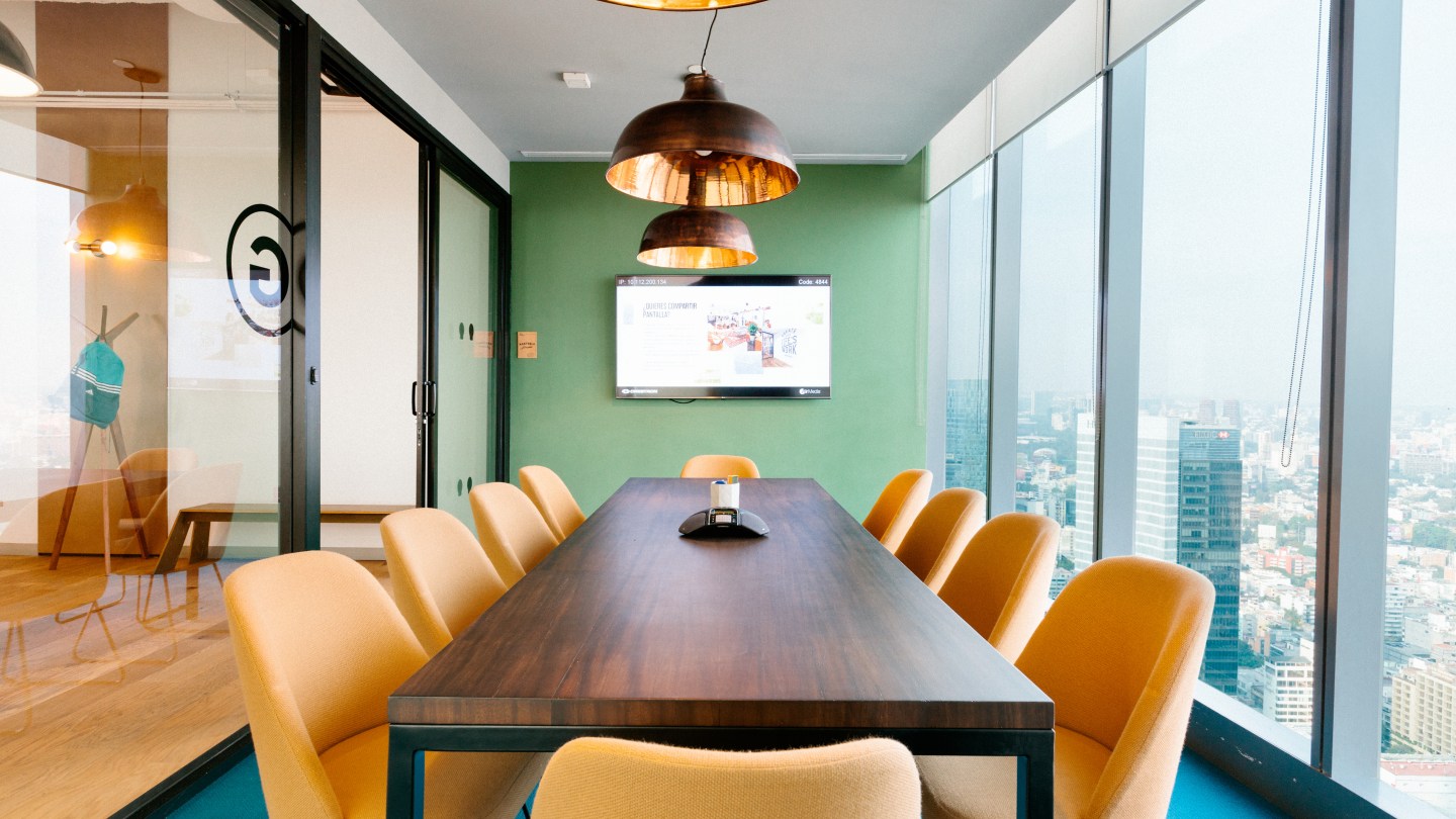meeting room at WeWork Reforma Latino