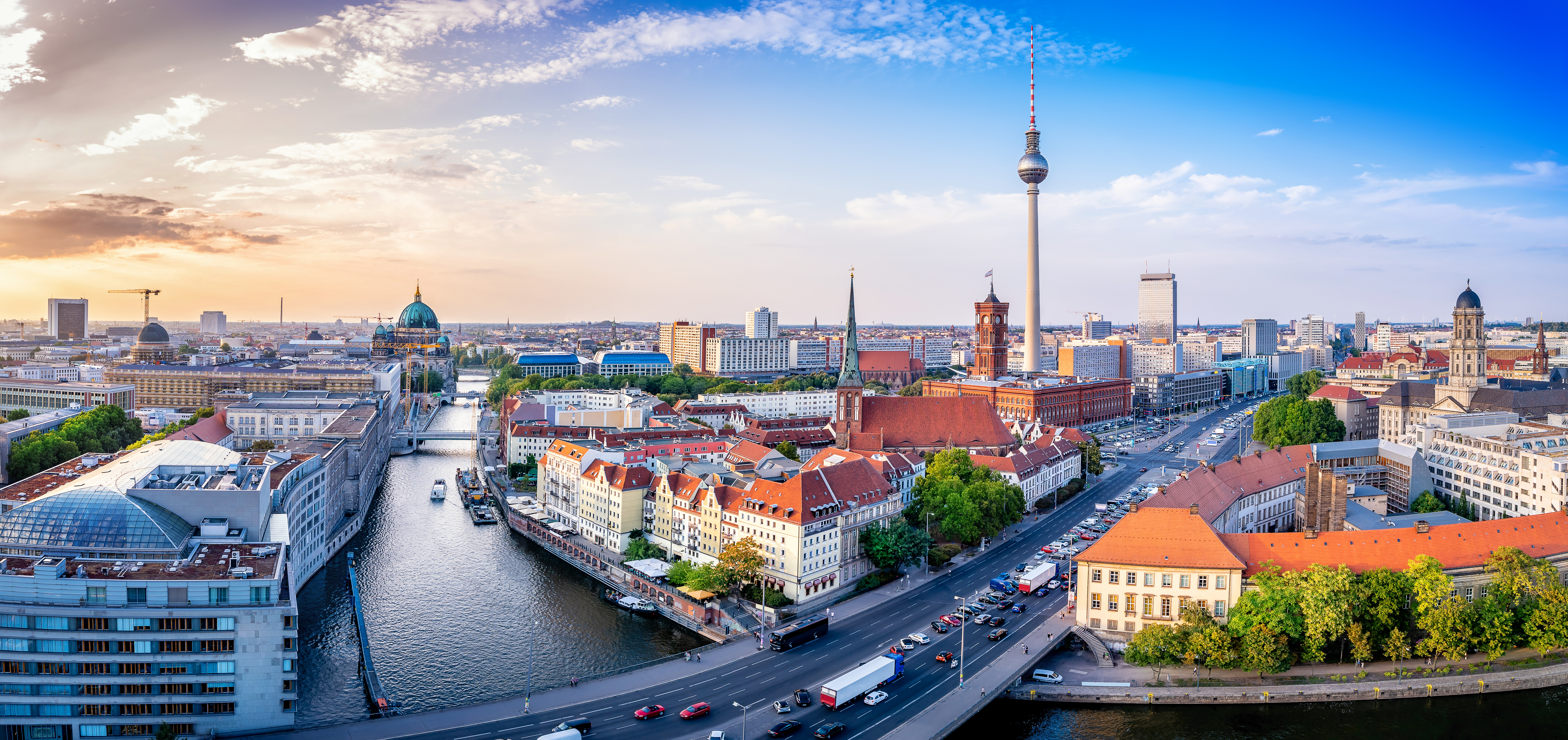 aerial view of central Berlin