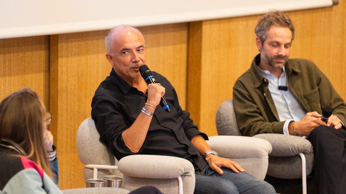 WeWork for Business Paris event speaker with microphone