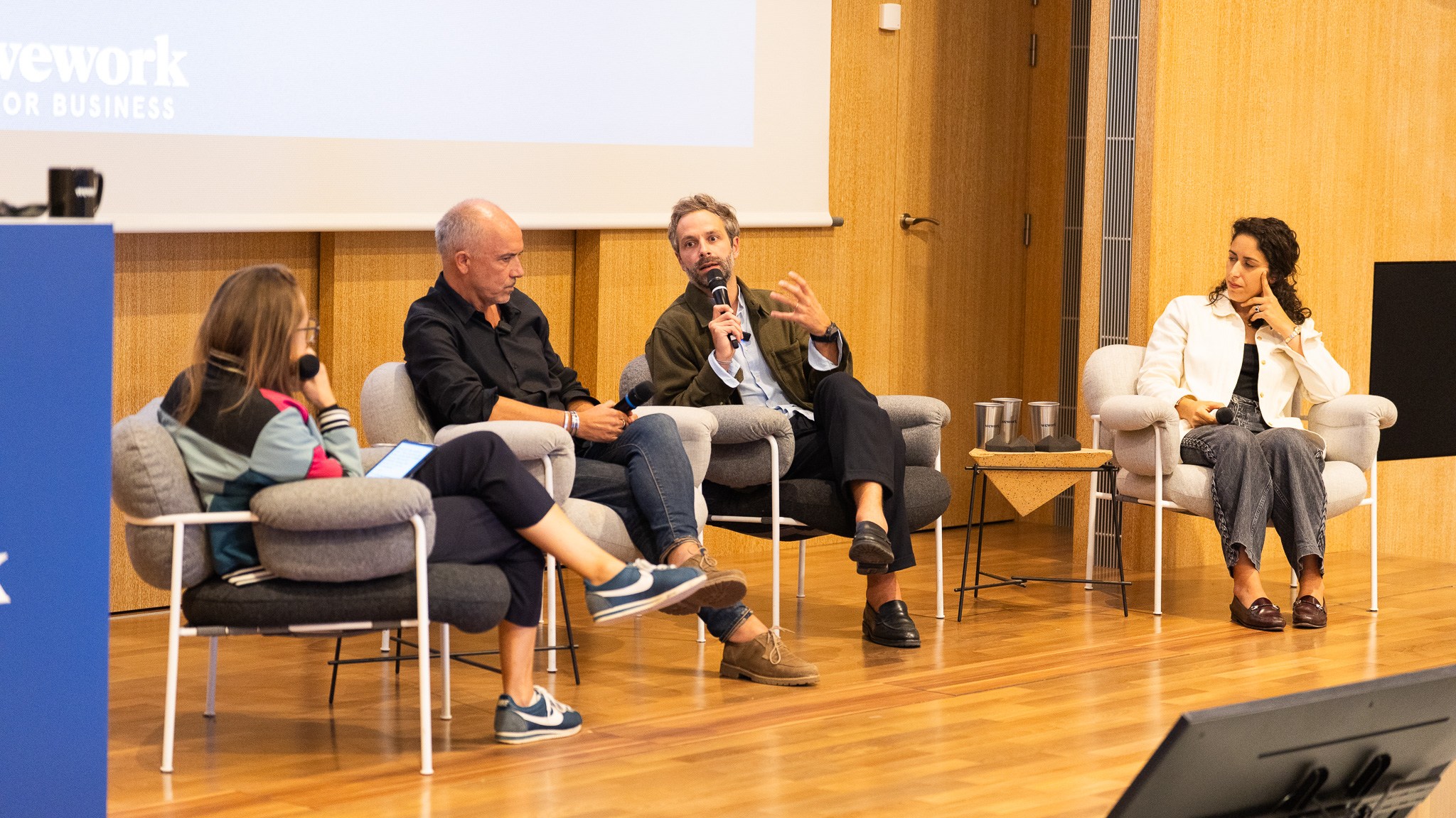 WeWork for Business Paris event panelists on stage
