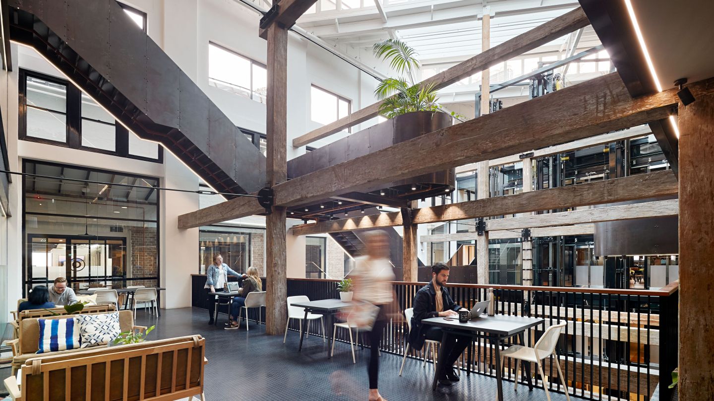 historic interiors at WeWork 100 Harris St in Sydney
