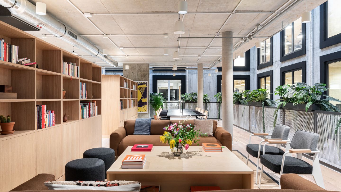 interiors of WeWork Warschauer Platz 11-13 in Friedrichshain-Kreuzberg