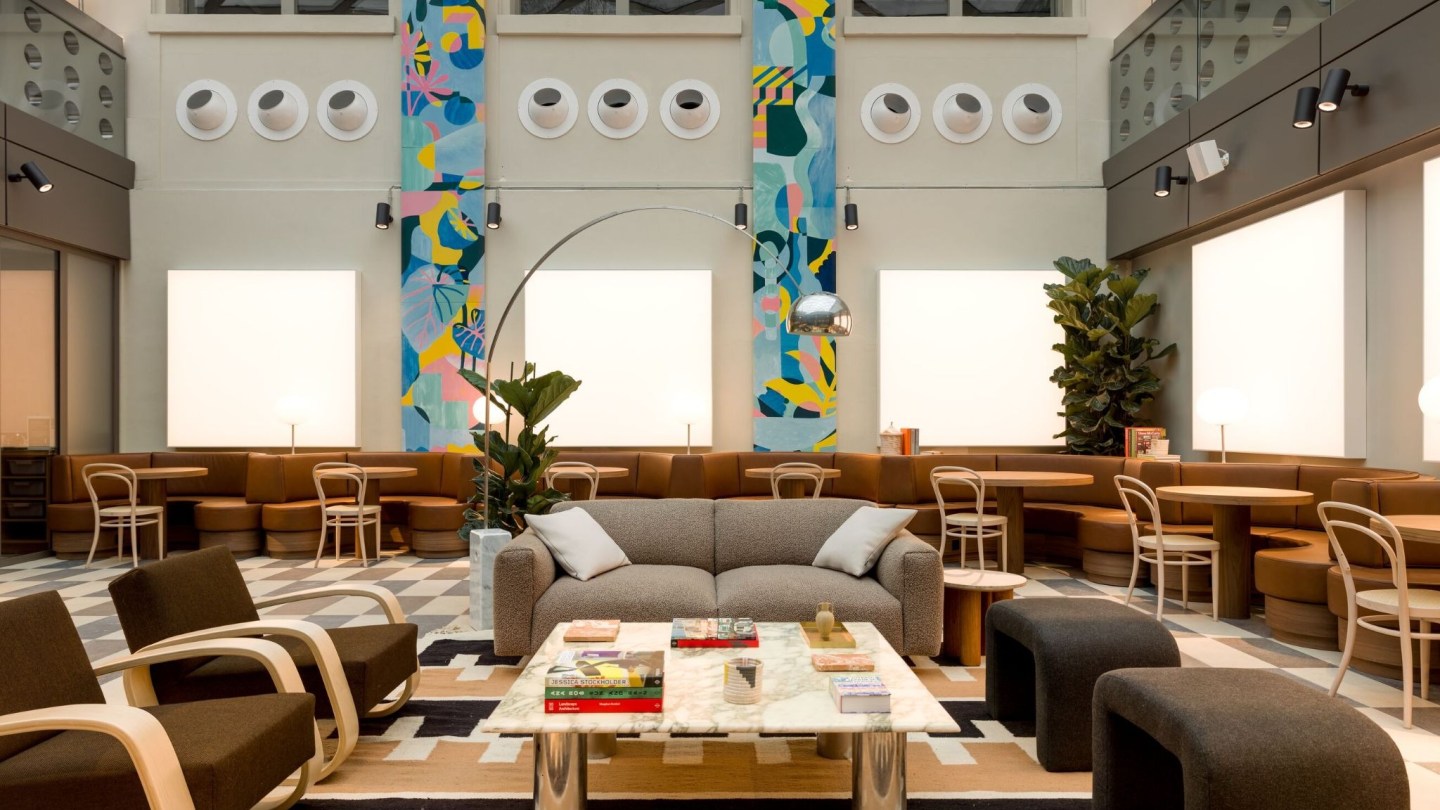 WeWork common area with plenty of seating